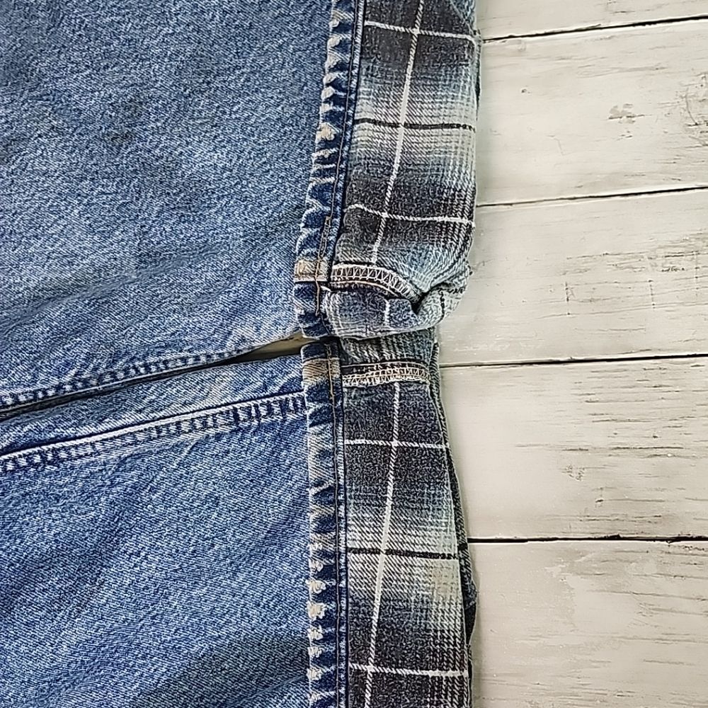 Carhartt Flannel Lined Straight Leg Relaxed Fit Blue Jeans Men's 44 x 32 - Picture 12 of 12
